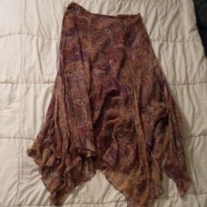 100% Silk long skirt